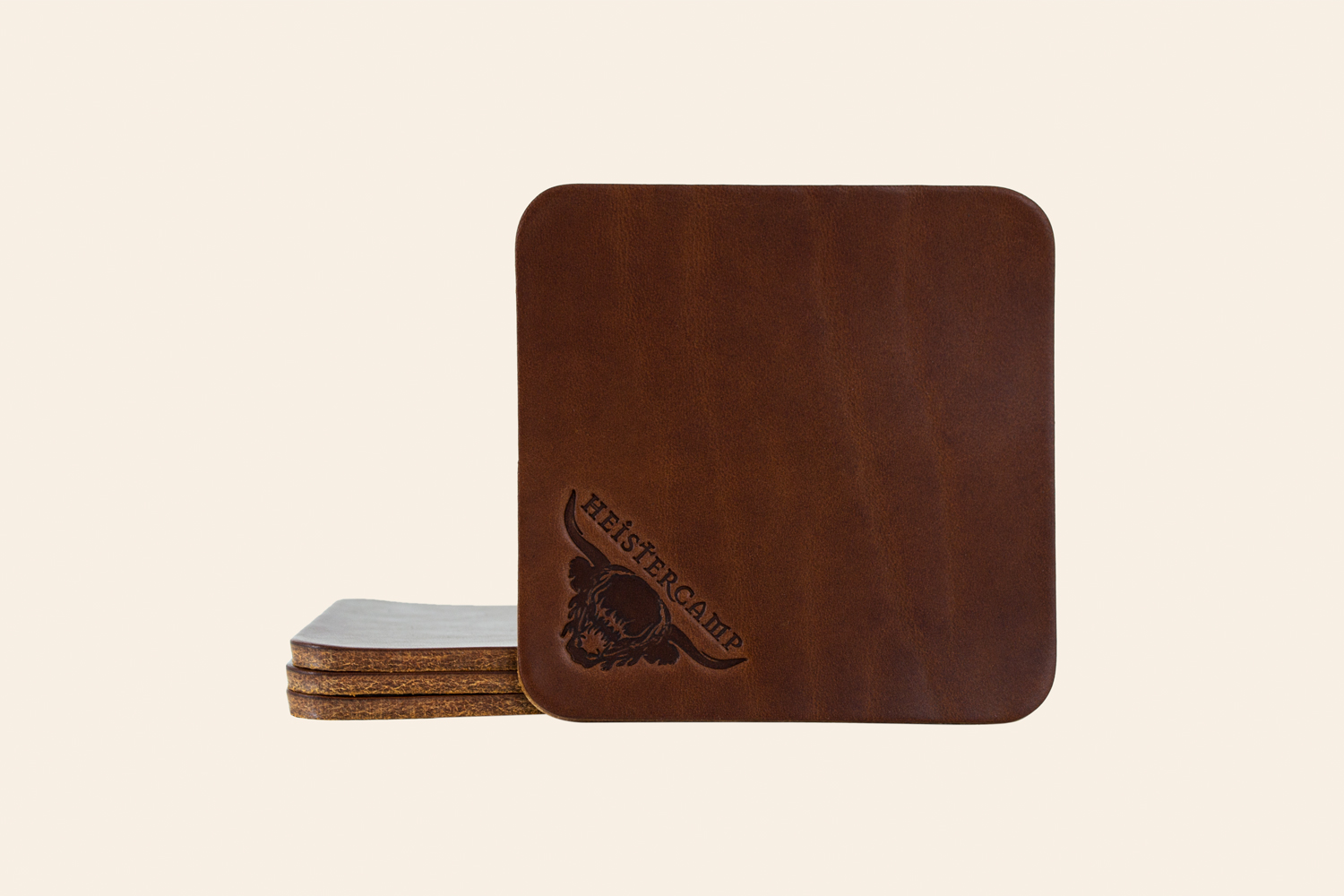 Real Leather Coasters in a Range of Colours Heistercamp