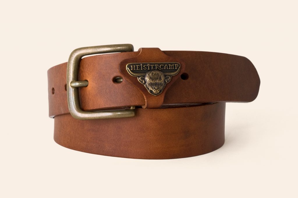 Handmade leather belt 1½ wide Perranporth - Heistercamp