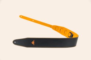 Black Leedon Tor in 3" super soft leather, lined in orange suede and stitched in orange