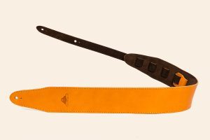 Lt.Tan 3" Leedon Guitar Strap with brown suede lining